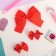 Classic hair clip (set 3 pcs) red