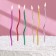 Candles for Cake "Serpentine" 6 pcs, cocktail, multi -colored