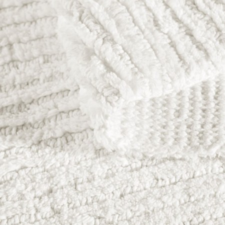 Soft bathroom rug, 60x90 cm, white color-3