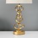 Board lamp with lampshade Risalux "Malawi", E27, 40 W, gold, figure base, 28 × 28 × 54 cm