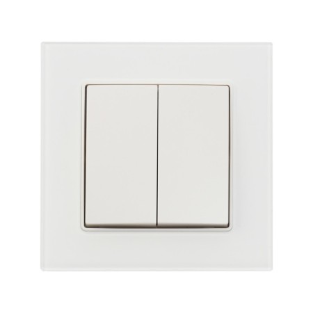 TOT GLOSSY GLASS, 10 A, 2 keys, hidden, glass, white-2