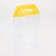 Cosmetic bag on the buttons, the color is transparent/yellow