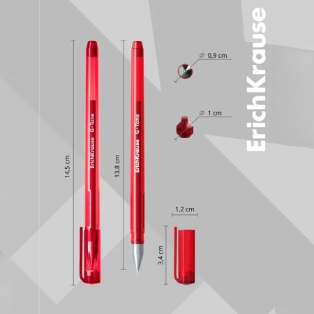 G-tone gel pen, node 0.5 mm, red ink, letter line length 500 meters-3