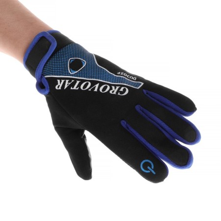 Motorcycle gloves, off-season, single-sized, black and blue-2