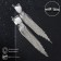 Hanging earrings "Hollywood" Square and threads, silver color, 6.5 cm