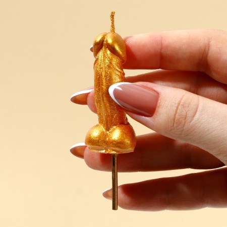 Candle in the cake 18+, gold, 2 x 4.5 cm-4