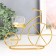 Summary Metal, glass for 1 candle "Bicycle" D-4.5 cm gold 18.5x6x14 cm