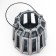 Ceramics candlestick for 1 candle "Lantern with cuts" Gray 19x14x14 cm
