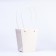 Bag for flowers embossing white moisture resistant, 17x17-11.5x11.5-20 cm