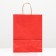 Craft package, scarlet velvet, with twisted handles, 31.5 x 25 x 10.5 cm