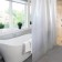 Bath curtains Meiwa Dice 182x182 cm, PVC, transparent