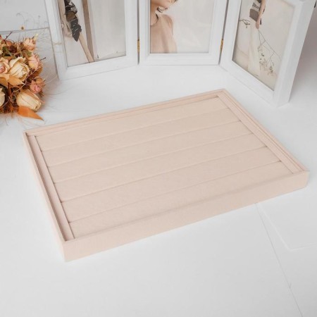 Top for rings 5 ​​stripes, phlock, 35 × 24 × 3 cm, beige color-1