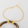 Bracelet Leather "Flower" with beads, 3 threads, colored, d = 5 cm