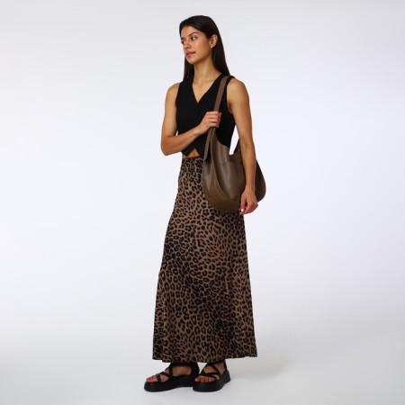 Women's bag on magnet Textura, average size, brown color-1