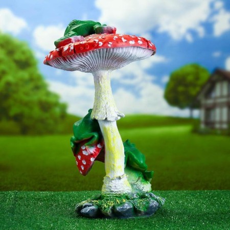 Garden figure "Fleeter with frogs" 45cm-2