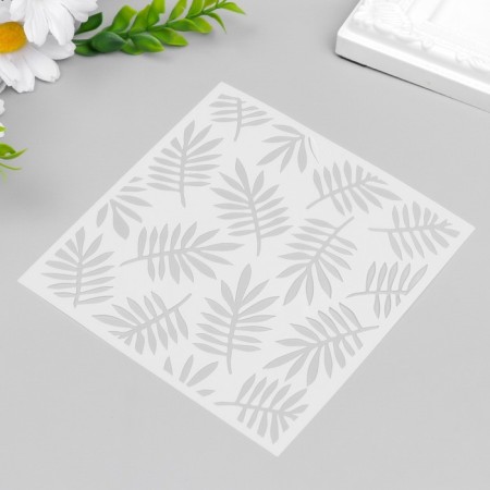 Plastic stencil "Leaves" 13x13 cm-1