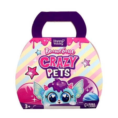 Toy-Surprise "Magic" Crazy Pets, with stickers, blue, mix-4