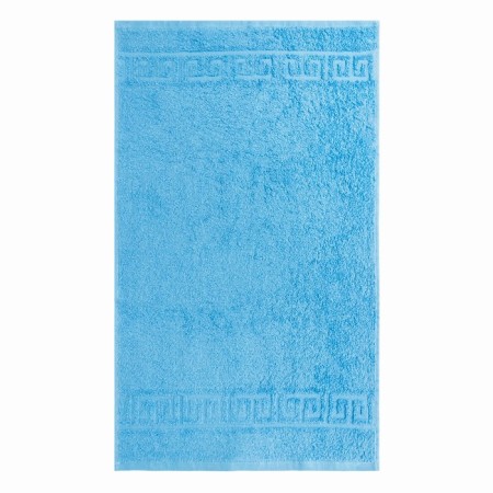 Terry towel with a Greek border 70x140 cm, Alaskan Blue, cotton 100%, 430g/m2-1