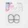 The half -ring for bags is double, d = 20 mm, thickness - 1 mm, 2 pcs, silver color
