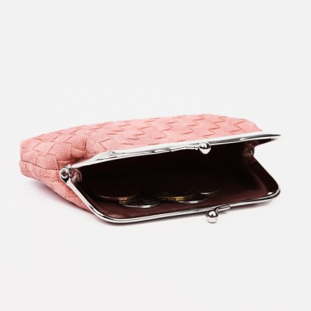 Women's wallet on the farmar, pink color-1