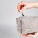 Women's road cosmetic bag with a Textura lining, gray color