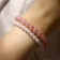 Set of bracelets Shar No. 6 and No. 8 “Quartz Sugar”, white-pink color