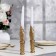 A set of wedding candles "Two Angels", 27.5x3 cm, white-gold, parental