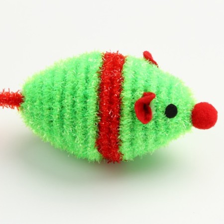 Mouse New Year's ratio with a bell, 8 cm, green/red-2