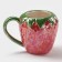Ceramic mug "strawberries", 500 ml, red color