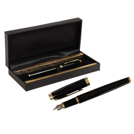 Gift feathers Calligrata, in the leatherette case PB IM, black body with gold