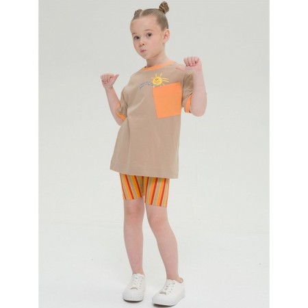 T -shirt for girls, height 86 cm, sandy color-4