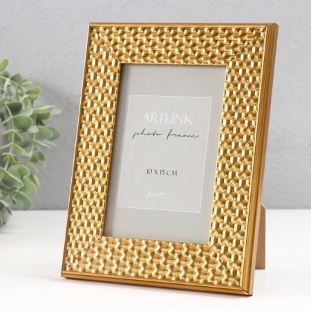 Photo frame Plastic "Grace" 10x15 cm, gold (plastic screen)-1