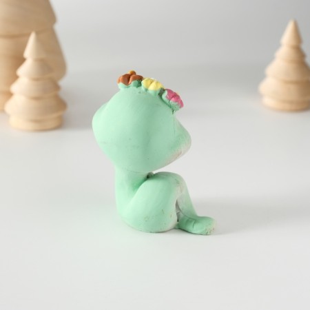 Polystone souvenir "Snake with a flower wreath" MIX 4.5x4x6.5 cm-4