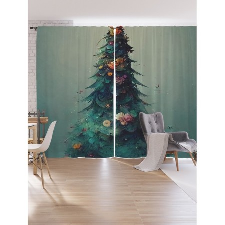 Photostes "Watercolor Christmas tree", oxford, size 170x265 cm, 2 pcs