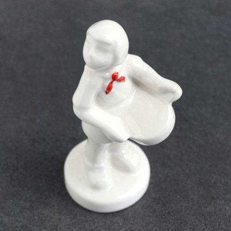 Porcelain figurine "Pioneer", copyright painting-4