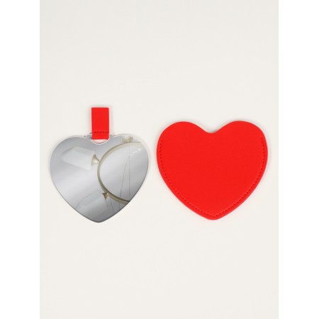 Mirror Heart (1) b/took 8.4*9.5cm/7.5*9cm leatherette/acrylic red package QF