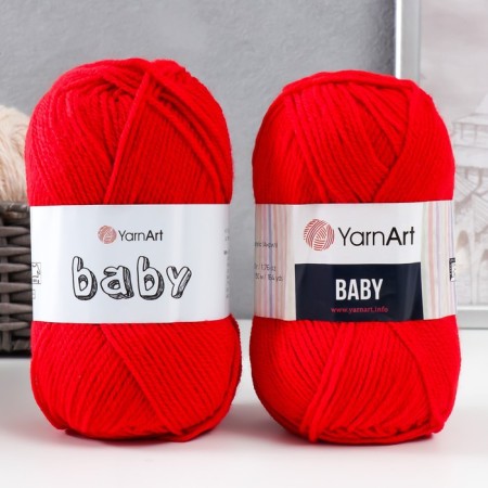 Baby yarn 100% acrylic 150m/50g (156 red)