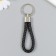 Keychain metal to the leatherette "strap" black 10x4 cm