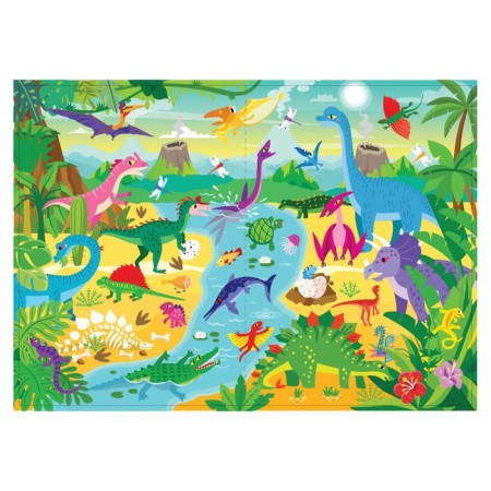 Book with luminous stickers "Dinosaurs Time", 40 stickers, 4 p.-1