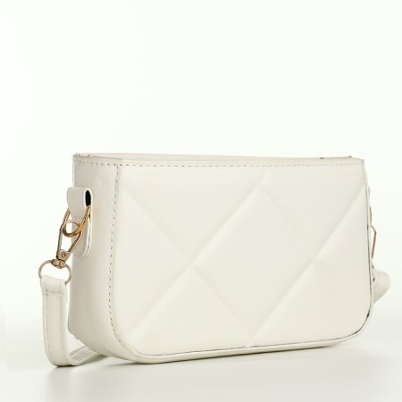 Bag Cross-Bodi with a zipper, white color-1