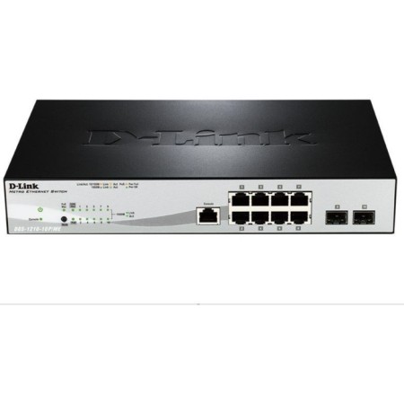 D-Link DGS-1210-10P/ME/A1A switch, controlled, 8x10/100/1000base-T-2