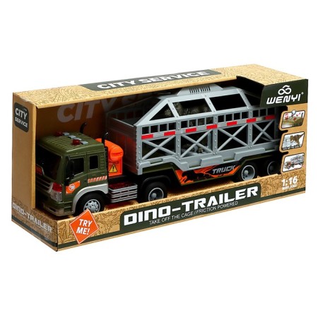 Dino Assistance truck, 1:16, with a dinosaur, light, sound, inertia-6