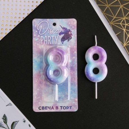 Candle for the cake, number "8", 5.5 x 8 cm.-5