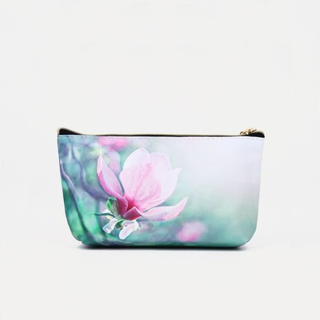 Cosmetic bag with lightning, white/pink color-1