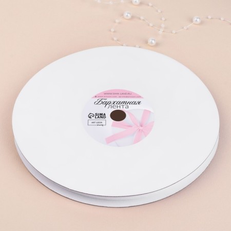 Velvet tape, 10 mm, 18 ± 1 m, white color No. 01-4