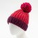 Minaku hat knitted with pompom and gateway, pink color, size 52-54