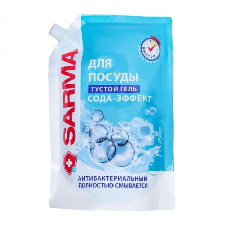 Soda-effect dishwashing gel for washing dishes, doe-pak, 1 liter