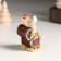 Polystone souvenir "Golden Dragon in a chest with coins" 3.6x3x5.3 cm