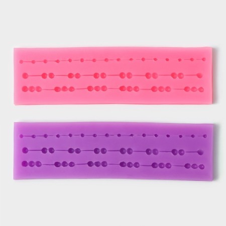 Mold "Beads", silicone, 15.5 × 4.5 × 1.3 cm, color mix-6