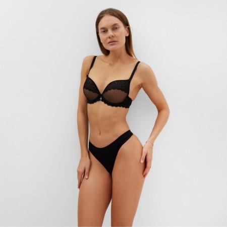 Women's bra, black color, size 75V